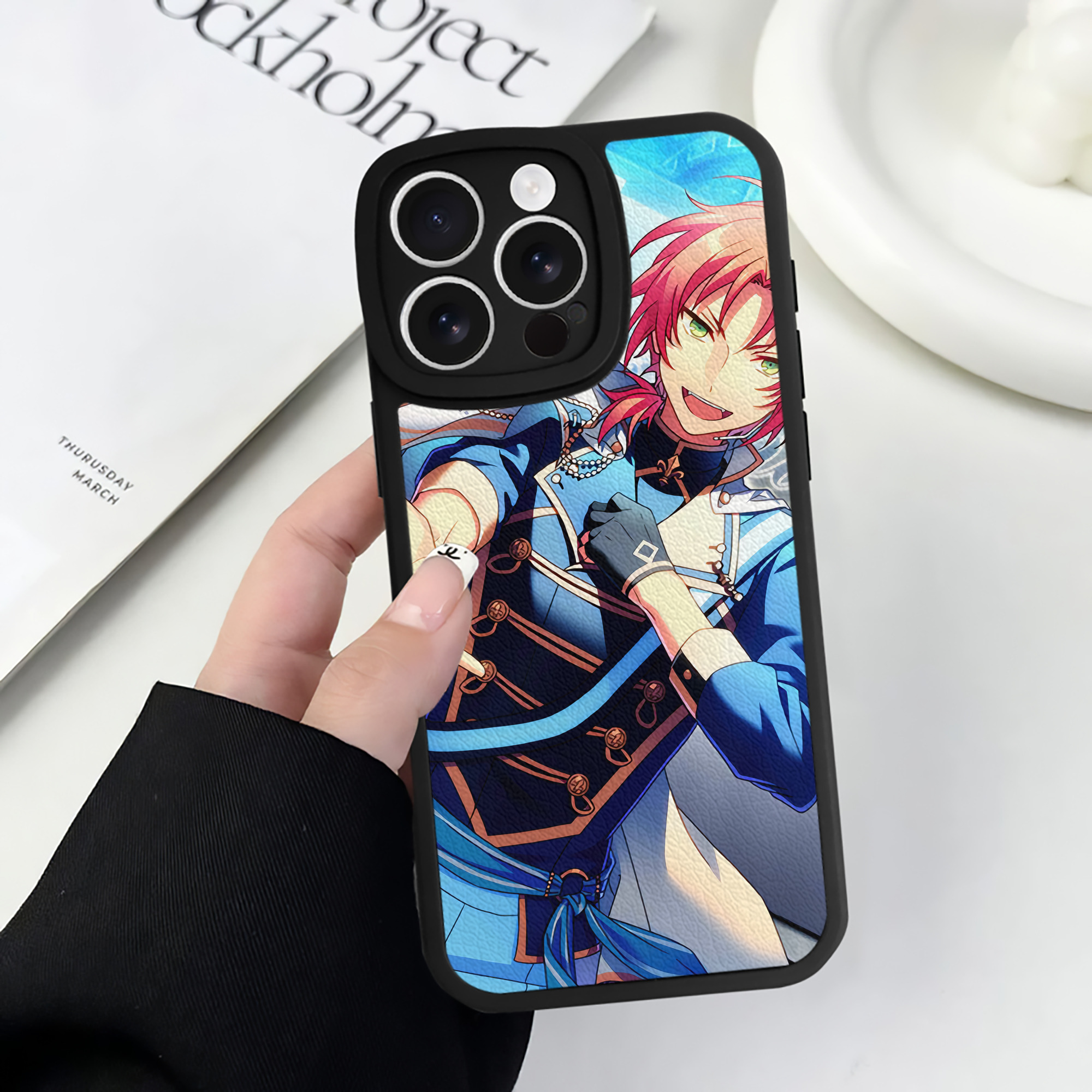 （画像用） あんさんぶるスターズ! Ensemble Stars 【iPhone 16シリーズ対応】シリコンスマホケース（レザー調） 材質：シリコン